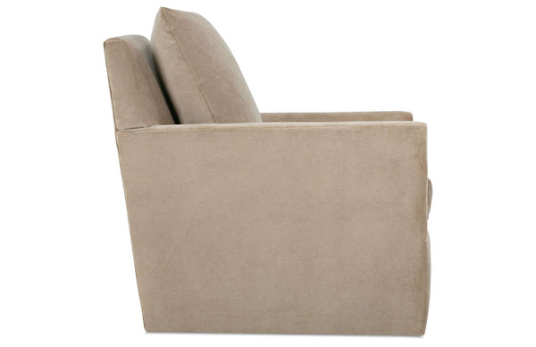 Paulette SWIVEL Fabric Upholstered Club Chair
