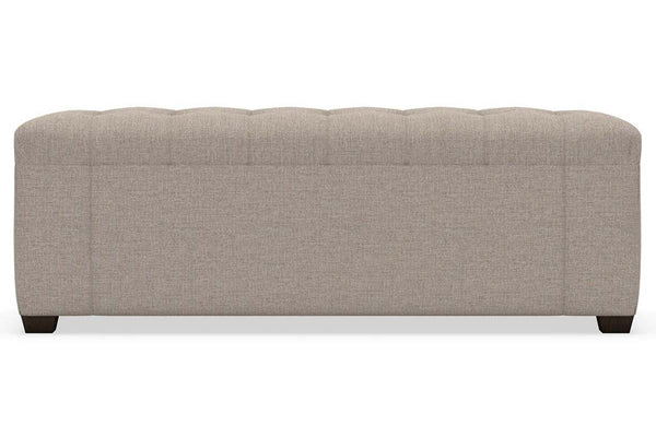 Portia 62 Inch Large Tufted Fabric Bench Ottoman
