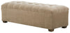 Image of Portia 62 Inch Large Tufted Fabric Bench Ottoman