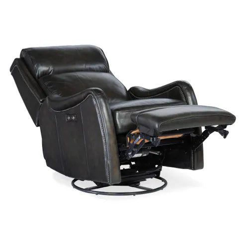 Fairmont Leather "Quick Ship" SWIVEL/GLIDER Power Recliner
