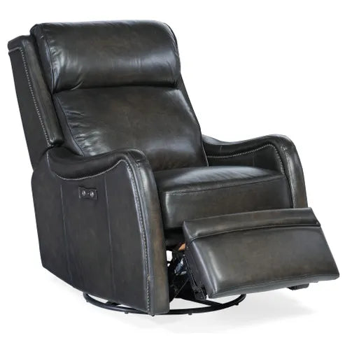 Fairmont Leather "Quick Ship" SWIVEL/GLIDER Power Recliner
