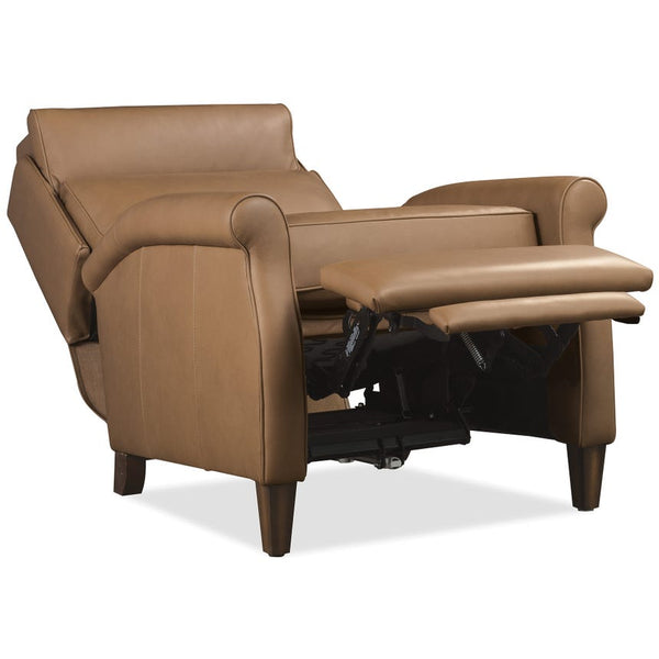Farrell Caramel Dual Power "Quick Ship" Leather Transitional Recliner