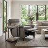 Image of Farrell Mushroom Dual Power "Quick Ship" Leather Transitional Recliner