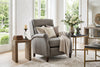 Image of Farrell Mushroom Dual Power "Quick Ship" Leather Transitional Recliner