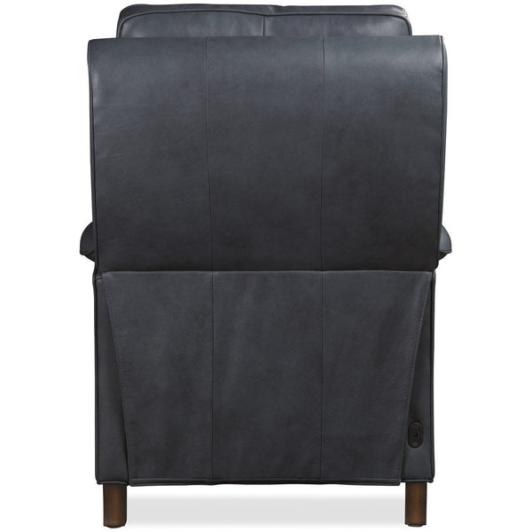 Keegan Blue Dual Power "Quick Ship" Leather Transitional Recliner