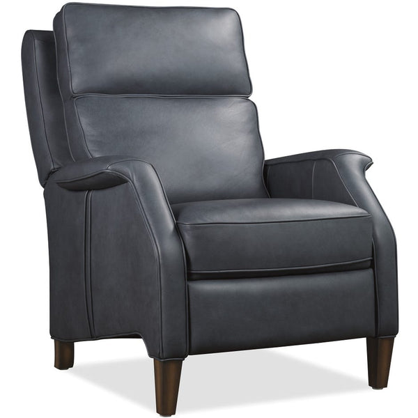 Keegan Blue Dual Power "Quick Ship" Leather Transitional Recliner