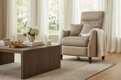 Kirby Camel Leather "Quick Ship" Recliner