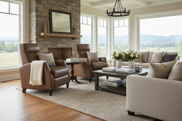 Kirby Bourbon Leather "Quick Ship" Recliner