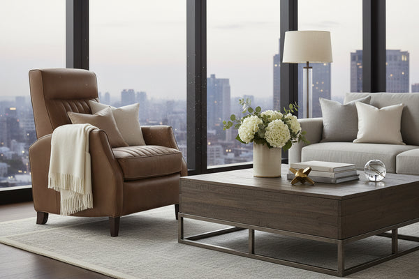 Kirby Bourbon Leather "Quick Ship" Recliner