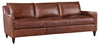 Image of Nathan Brown 85 Inch "Quick Ship" Transitional Top Grain Leather Pillow Back Sofa