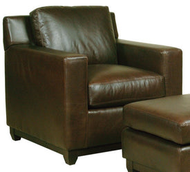 Ronald Leather Modern Club Chair