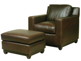 Ronald Leather Modern Club Chair