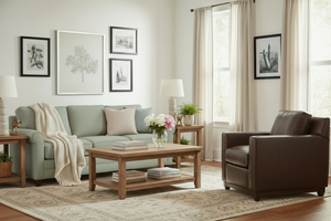 Ronald Leather Modern Club Chair