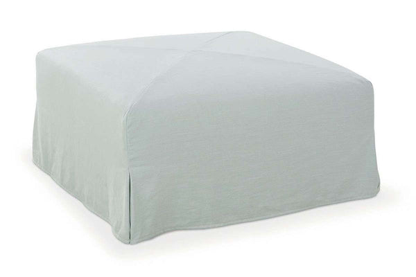 Rowley 37 Inch Square Slipcovered Oversized Ottoman
