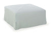 Image of Rowley 37 Inch Square Slipcovered Oversized Ottoman