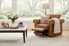 Newcastle Caramel "Quick Ship" Chesterfield Recliner