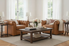 Newcastle Caramel "Quick Ship" Chesterfield Recliner