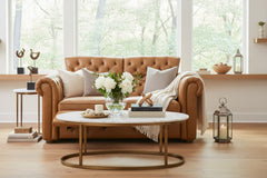 Newcastle Caramel "Quick Ship" Wall Hugger Power Leather Reclining Loveseat
