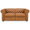 Image of Newcastle Caramel "Quick Ship" Wall Hugger Power Leather Reclining Loveseat