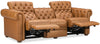 Image of Newcastle Caramel 94 Inch "Quick Ship" Wall Hugger Power Leather Reclining Sofa