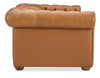 Image of Newcastle Caramel 94 Inch "Quick Ship" Wall Hugger Power Leather Reclining Sofa