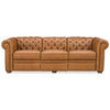 Image of Newcastle Caramel 94 Inch "Quick Ship" Wall Hugger Power Leather Reclining Sofa