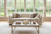 Image of Luna Birch 96 Inch "Quick Ship" Oversized Bench Seat Fabric Sofa