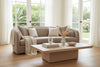 Image of Luna Toast 96 Inch "Quick Ship" Oversized Bench Seat Fabric Sofa