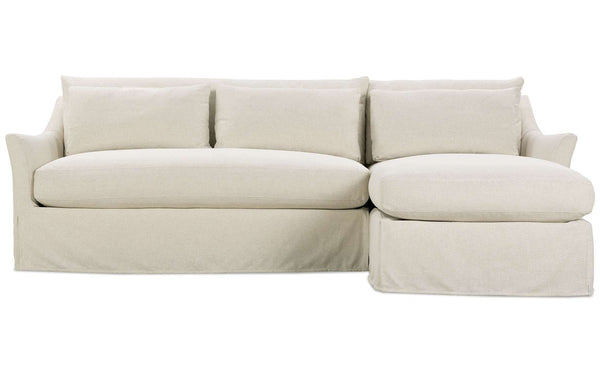 Shauna Slipcovered Bench Seat Wing Arm Fabric Sectional