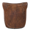 Image of Simpson Dark Brindle Leather Swivel Quick Ship Brown Hair On Hide Accent Chair