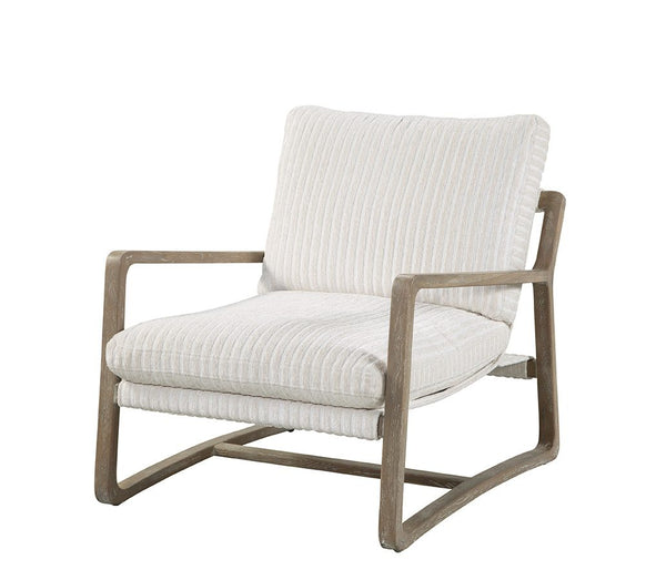 Sophia Canvas "Quick Ship" Exposed Wood Accent Chair