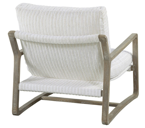 Sophia Canvas "Quick Ship" Exposed Wood Accent Chair