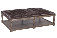 Thomas 59 Inch Rectangular "Quick Ship" Tufted Ottoman With Wood Storage Base