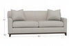 Image of Vance 80 Inch Fabric Upholstered Studio Sofa