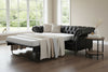 Westminster 94 Inch Chesterfield Tufted Leather Queen Sleeper Sofa