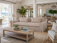 Lara Driftwood 96 Inch "Quick Ship" Slipcovered Sofa