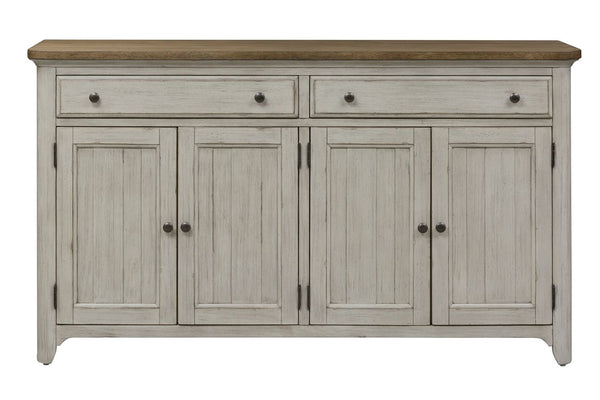 Aberdeen Farmhouse Style Antique White Storage Dining Buffet