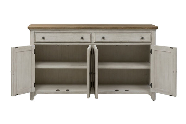 Aberdeen Farmhouse Style Antique White Storage Dining Buffet