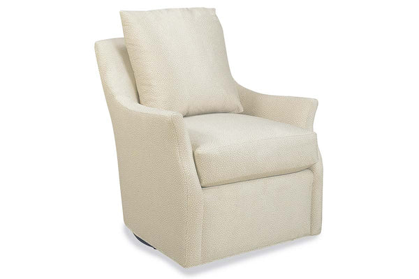 Adriana 8-Way Hand Tied Fabric Swivel Chair With Tall Pillow Back And Splayed Ar