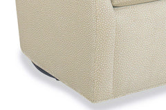 Adriana 8-Way Hand Tied Fabric 360 SWIVEL/GLIDER Accent Chair With Narrow Splayed Arms