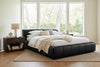 Image of Aldo Queen & King Modern Leather Low Profile Platform Bed