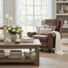 Image of Aldred "BIG MAN" Leather Bustle Pillow Back Recliner Chair
