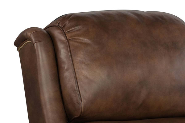 Aldred "BIG MAN" Leather Bustle Pillow Back Recliner Chair