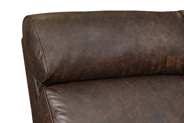 Aldrich "Wall Hugger" Mission Crafstman Style Leather Reclining Sofa