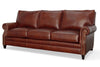 Image of Alexander 87 Inch Traditional Leather Queen Sleeper Sofa