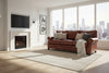 Image of Alexander 87 Inch Traditional Three Cushion Leather Sofa