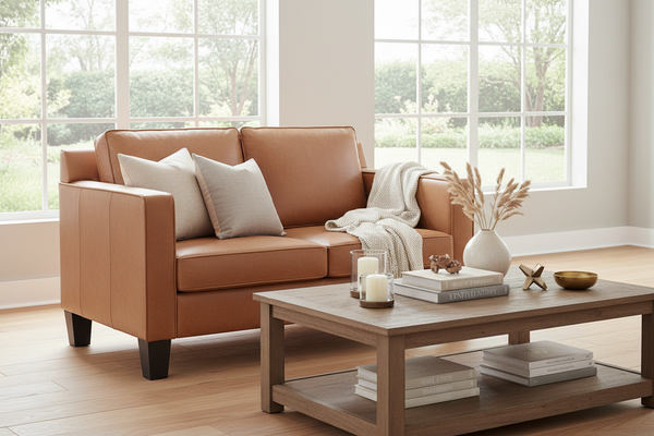 Alex Leather Loveseat