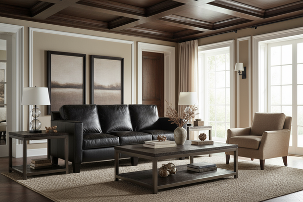 Alex 76 Inch Studio Size Leather Queen Sleeper Sofa