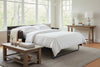 Image of Alex 76 Inch Studio Size Leather Queen Sleeper Sofa