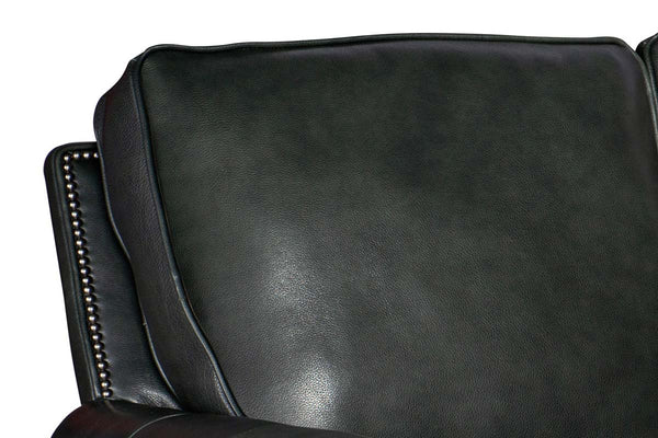 Amani Traditional Pillow Back Leather Loveseat